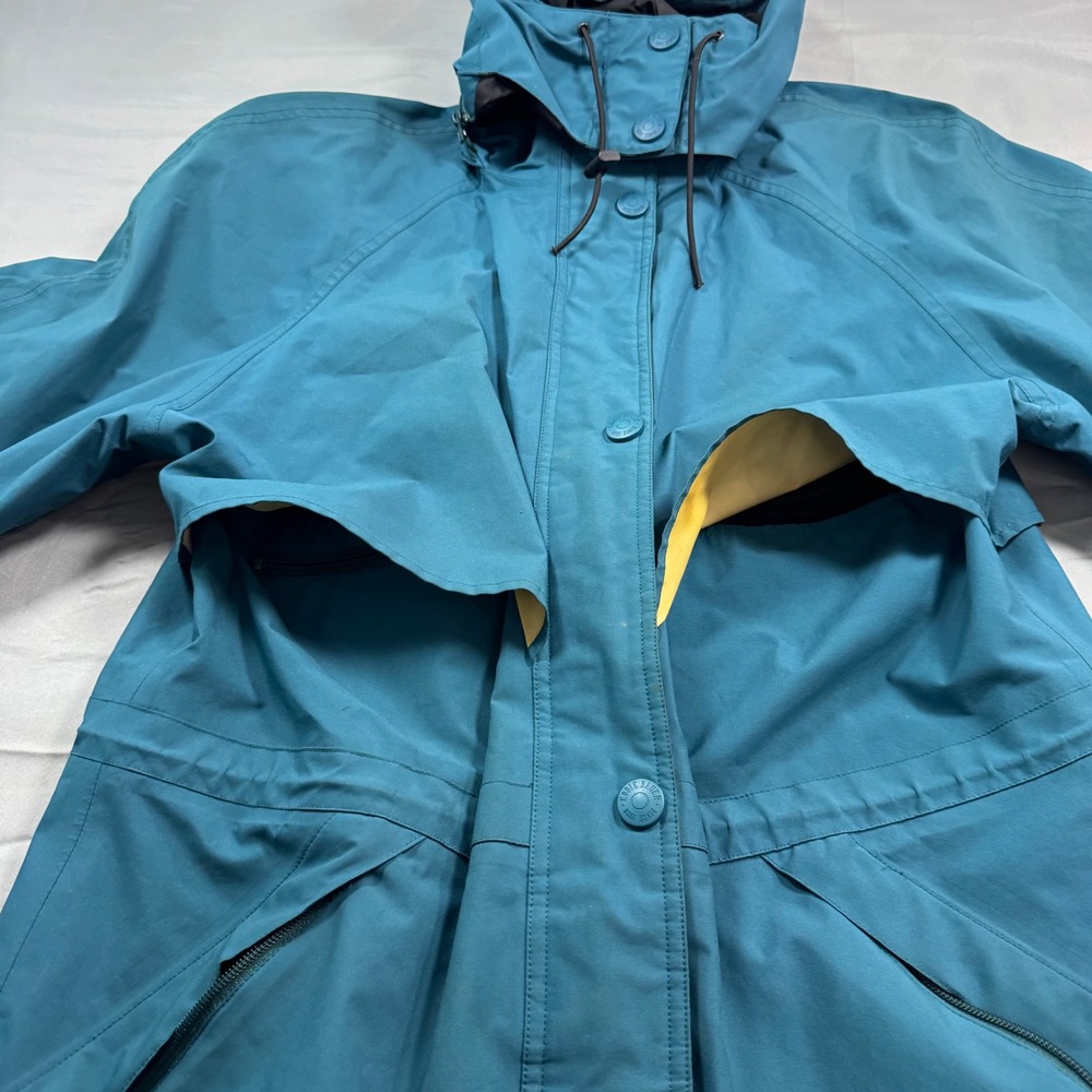 VTG Eddie Bauer Gore-Tex Mountain Parka Hoode Jacket Teal Blue Womens M Gorpcore - Picture 5 of 15